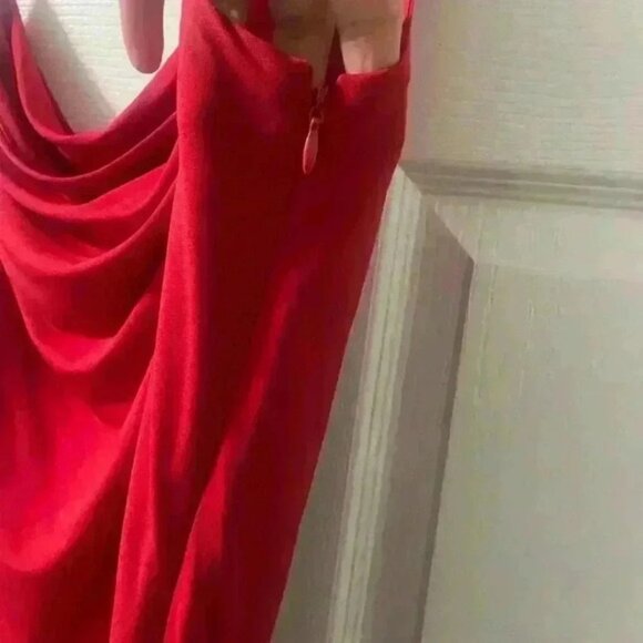 MICHAEL KORS One Shoulder Dress With Gold Trim B60 - Picture 8 of 9